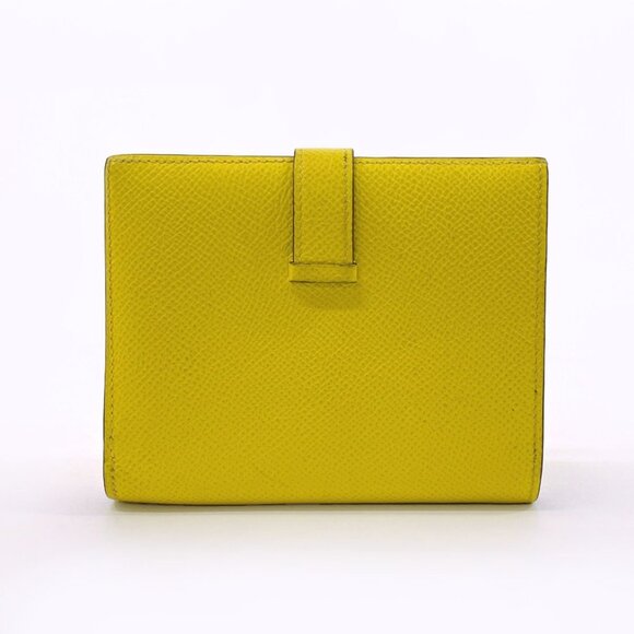 HERMES Yellow Leather Wallet - Picture 2 of 12